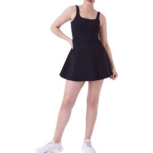 Spanx The Get Moving Square Neck Tank Dress Size XS Black Style 50484R